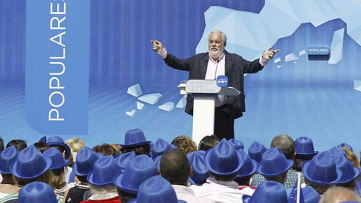 Telediario 1 - Cañete defiende las reformas ante las europeas