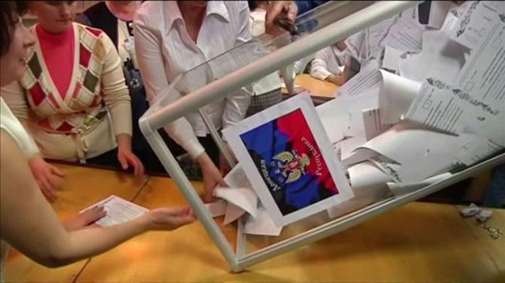 Telediario 1 - Rusia respeta el resultado del referendum de Donetsk