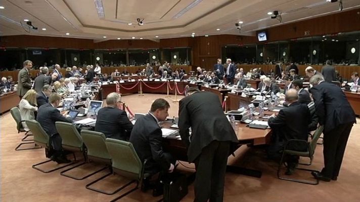 Telediario 1 - Reunión de ministros de exteriores de los 28
