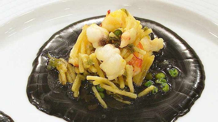 RTVE Cocina - Fideos con rape y gambones