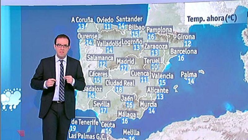 Un frente del noroeste trae un descenso de temperaturas en la Península