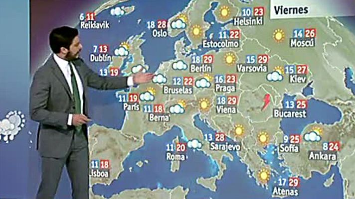 El tiempo - Nubes, chubascos y viento en el norte y Canarias
