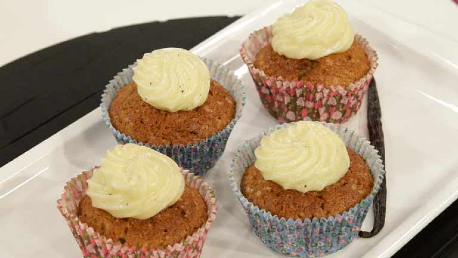 Magdalenas de zanahoria y crema de queso