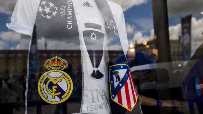 Telediario 1 - Los madrileños empiezan a tomar la capital portuguesa