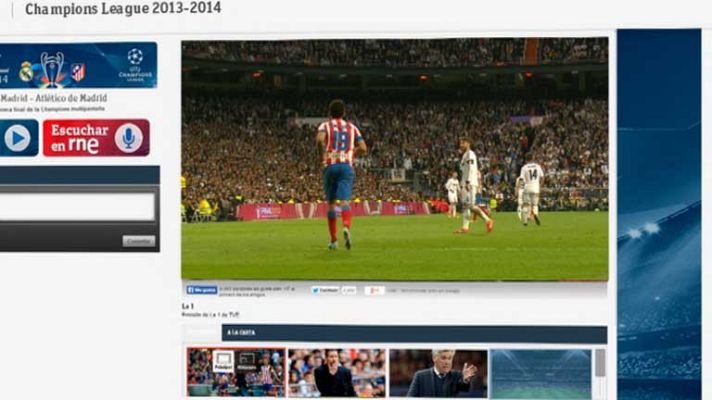 Telediario 1 - Una final de Champions con cinco señales simultáneas