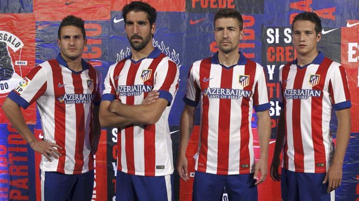 Telediario 1 - El Atlético de Madrid presenta su nueva equipación para la campaña 2014-2015