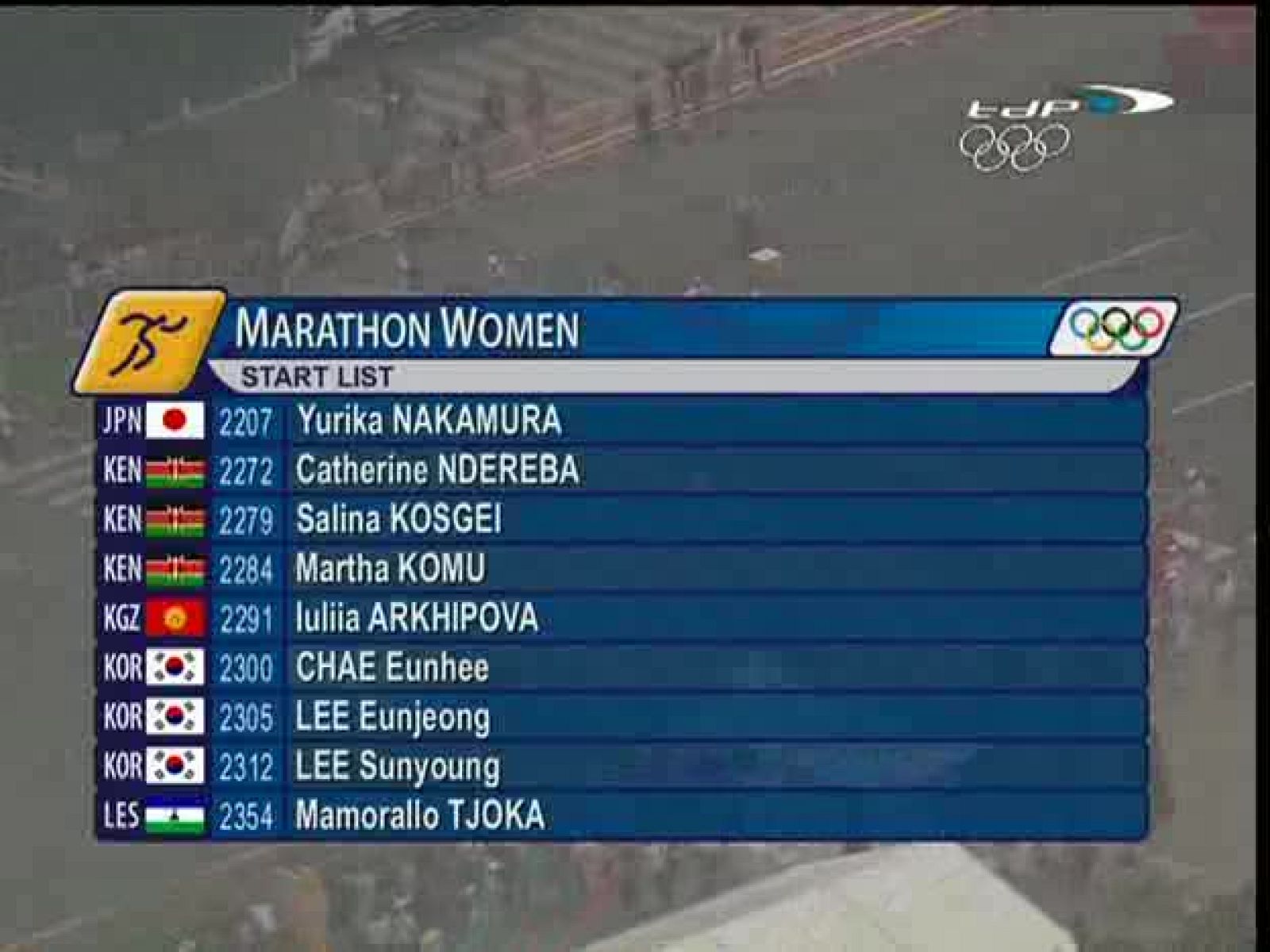 Atletismo maratón femenina