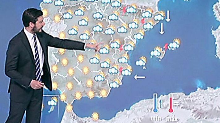 El tiempo - Chubascos fuertes en Cataluña, Comunidad Valenciana y Mallorca