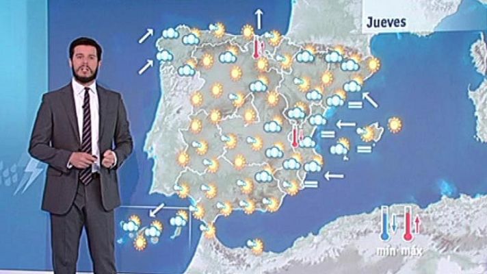 El tiempo - Nubes en Levante y el tercio norte, donde subirán mucho las temperaturas
