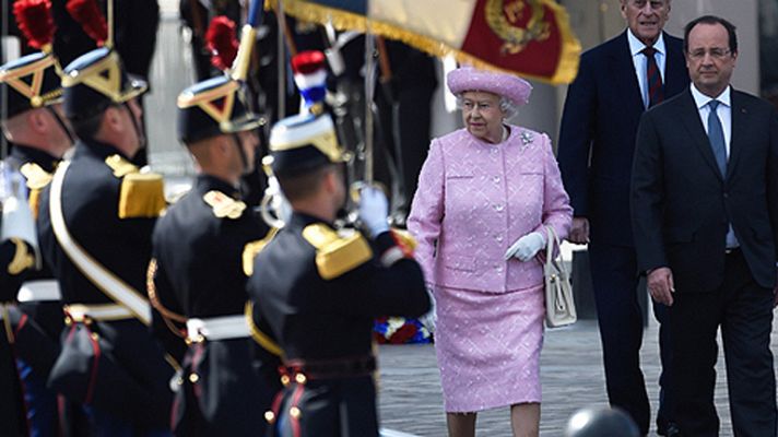 Telediario 1 - Francia recibe a Obama, Putin e Isabel II en la víspera del desembarco de Normandía