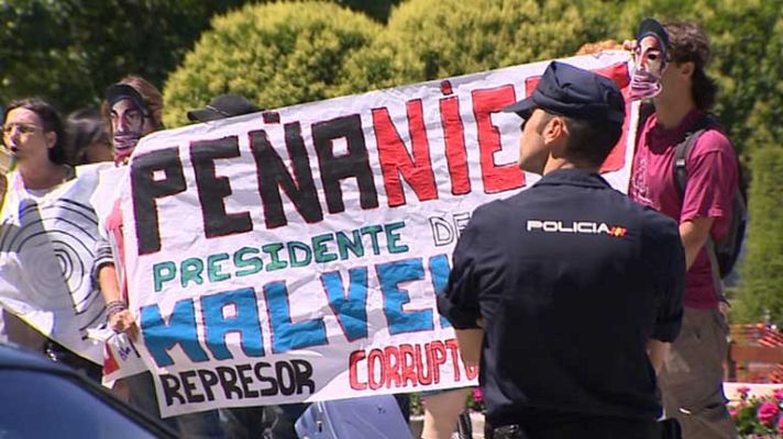 Telediario 1 - Protestas del Movimiento Zapatista de Liberación