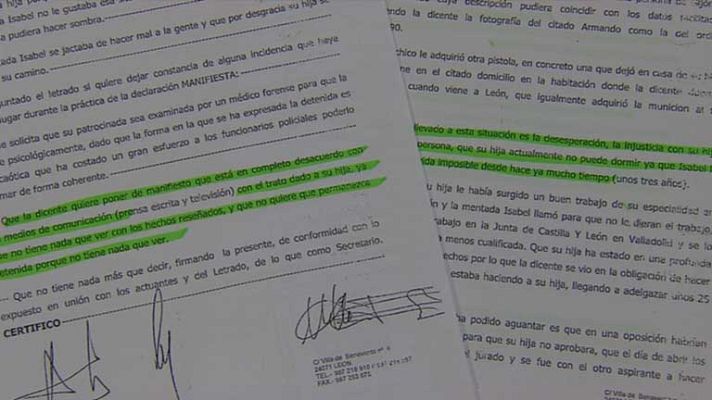 Telediario 1 - Se hace público el sumario del caso Isabel Carrasco