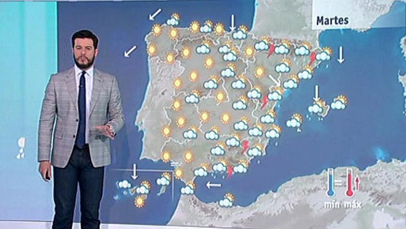 Chubascos en el sureste y temperaturas altas