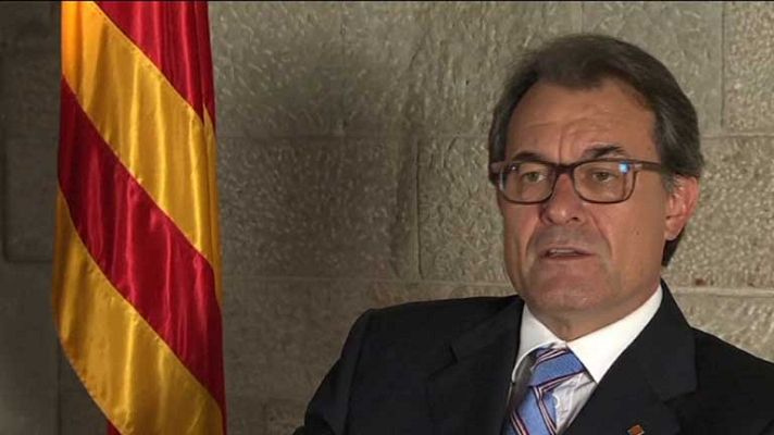 Telediario 1 - Artur Mas espera convencer al futuro Rey