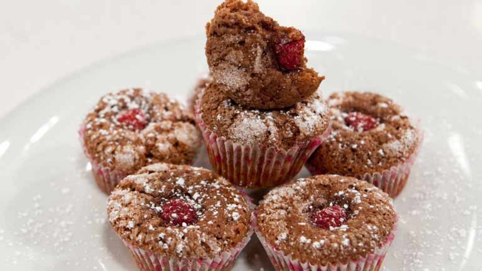 Magdalenas de chocolate cremosas