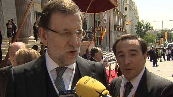 Telediario 1 - Reacciones políticas al discurso del nuevo Rey Felipe VI