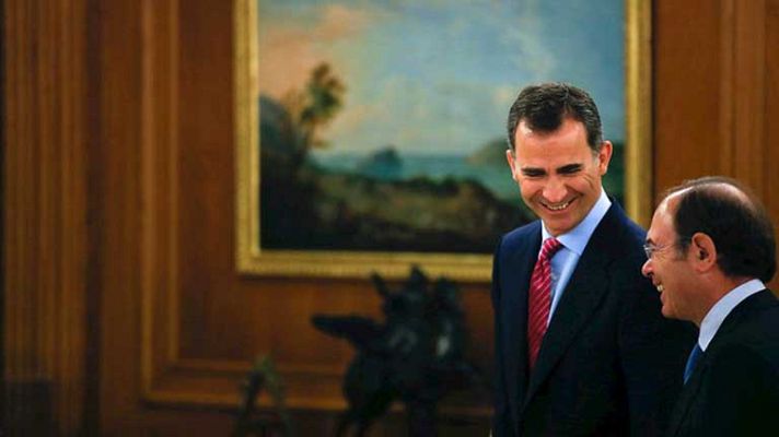 Telediario 1 - Primeras audiencias del Rey