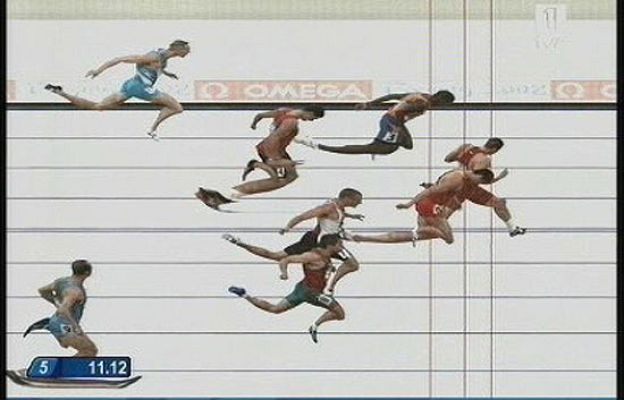  - David Gómez en los 100m de Decatlón