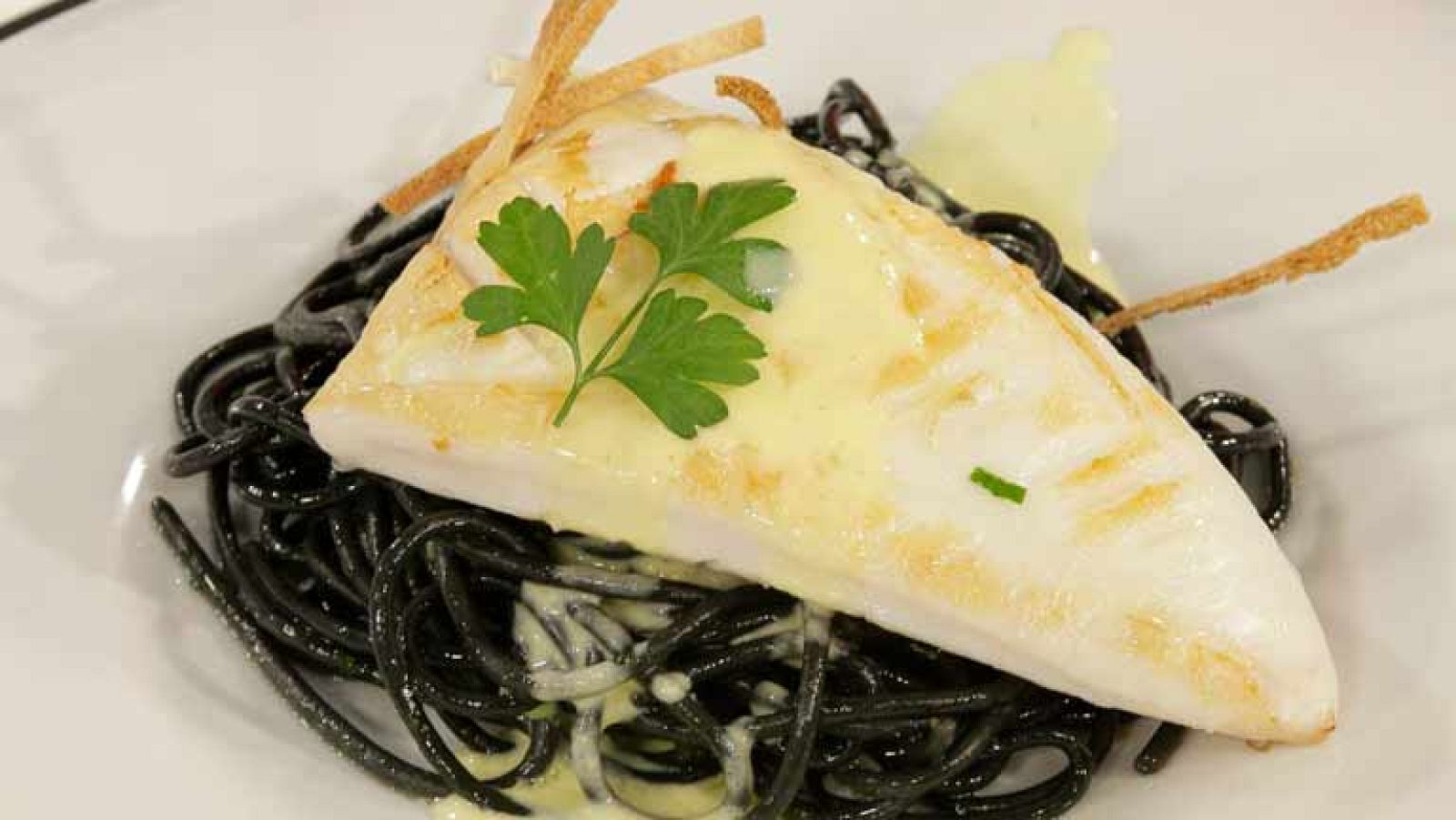 Calamares a la plancha con salsa de mango