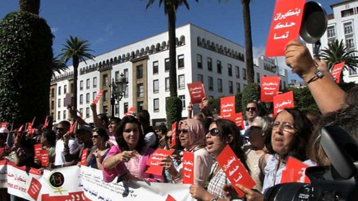 Telediario 1 - Frente común de mujeres en Marruecos contra el presidente