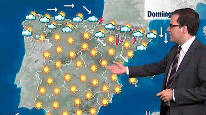 El tiempo - Cielos nubosos en el norte con lluvias débiles en Cataluña