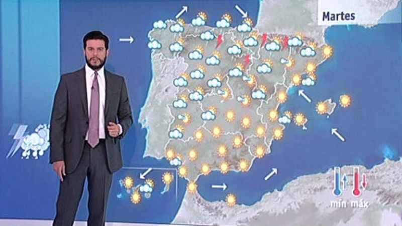 Nubes y lluvias en el norte y tormentas en los sistemas montañosos