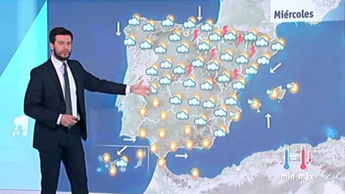El tiempo - Tormentas en el cuadrante nororiental y bajada de temperaturas