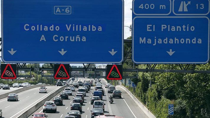 Telediario 1 - Retenciones en inicio operación salida