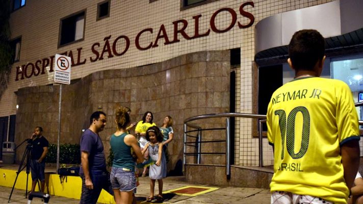 Telediario 1 - Conmoción en Brasil por la lesión de Neymar