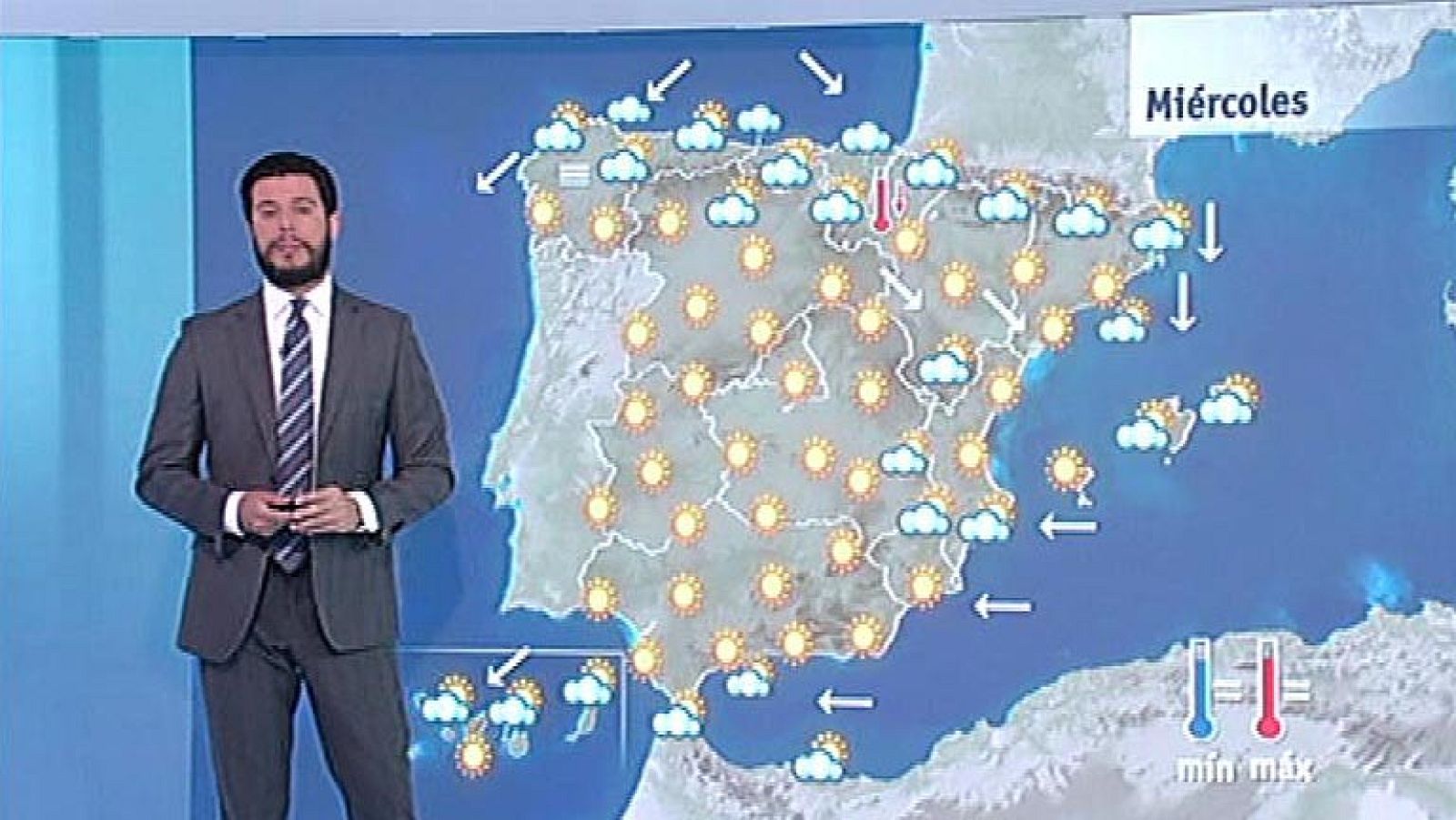 Día tranquilo, con nubosidad en el norte y sol en el resto del país