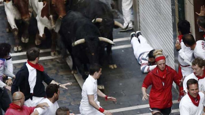 San Fermín - Quinto encierro con toros de Jandilla