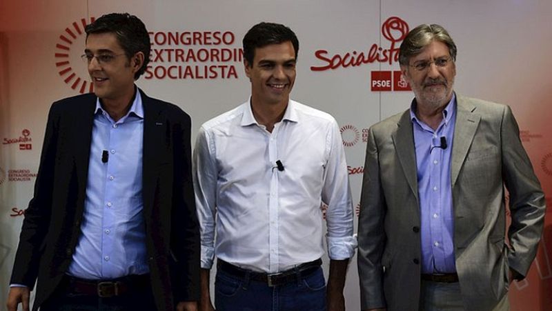 Los tres aspirantes a liderar el PSOE se vuelcan con los últimos actos de campaña
