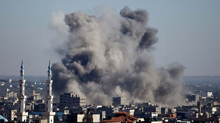 Telediario 1 - Más de cien palestinos muertos en cuatro días de bombardeos