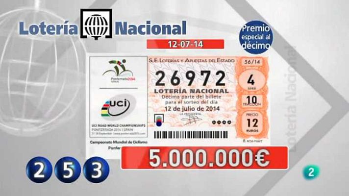 Loterías - Sorteo especial Verano de la Lotería Nacional - 12/07/14