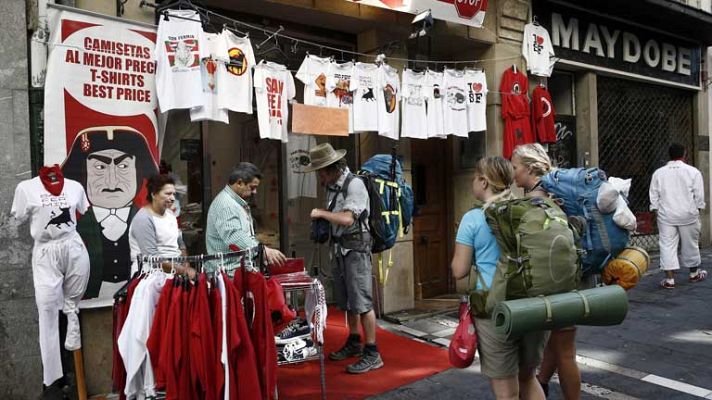 Telediario 1 - Mejora el tiempo en Pamplona y beneficia el turismo