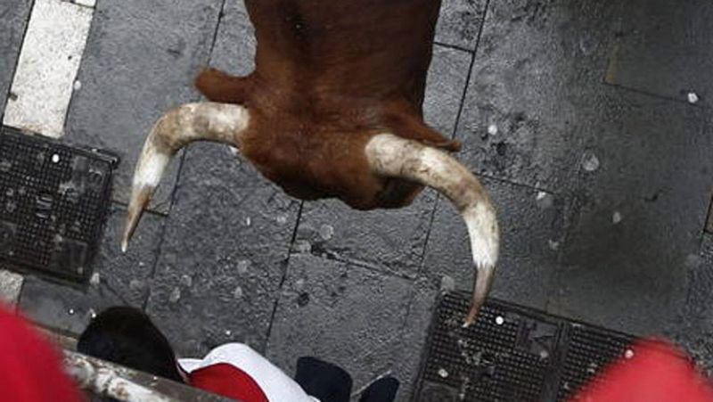 Octavo encierro de Sanfermines 2014 - Cámara aérea