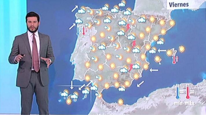 El tiempo - Bajada de temperaturas y nubes en el oeste