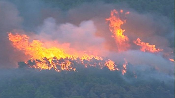 Telediario 1 - Cinco años del incendio de Horta de Sant Joan