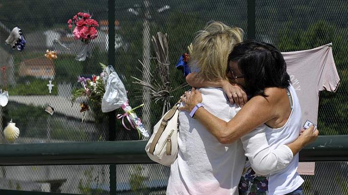 Telediario 1 - Primer aniversario del accidente de tren de Santiago