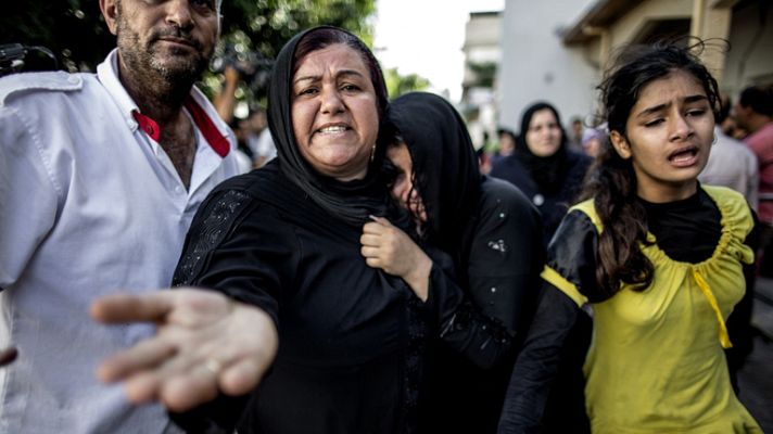 Telediario 1 - Escenas de dolor y desesperación tras el ataque sobre una escuela de la ONU en Gaza
