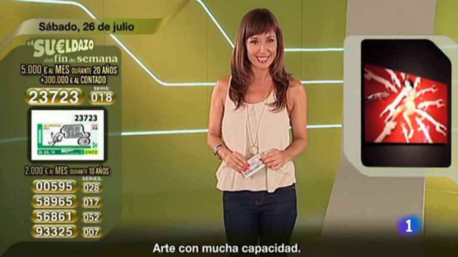 Sorteo ONCE - 26/07/14 - Ver ahora