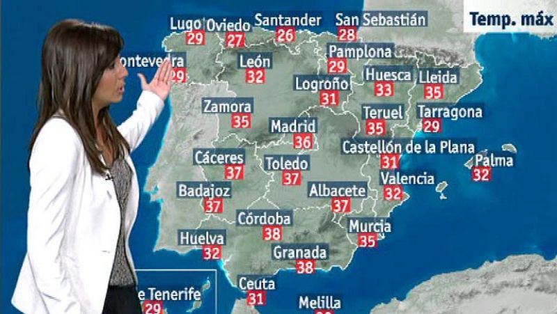 Suben las temperaturas en puntos de Galicia y en la mitad sur peninsular