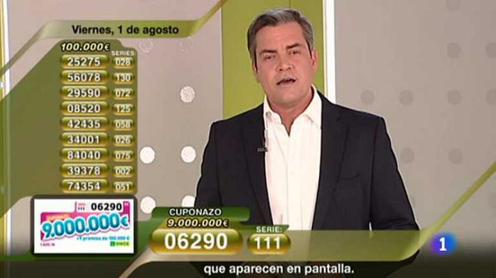 Sorteos ONCE - Sorteo ONCE - 01/08/14