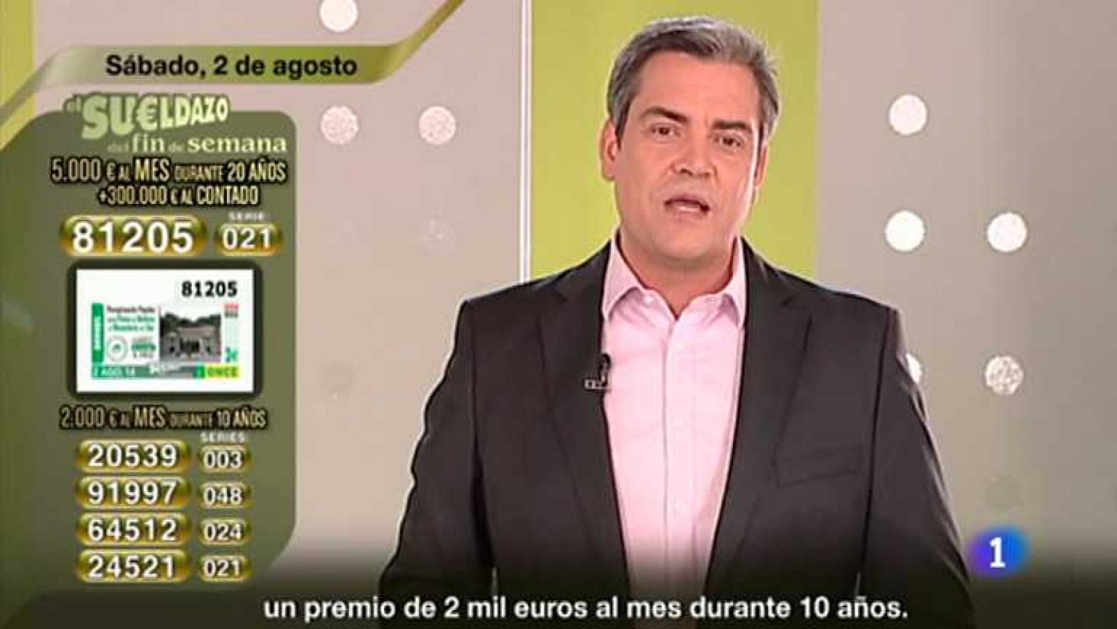 Sorteo ONCE - 02/08/14 - Ver ahora