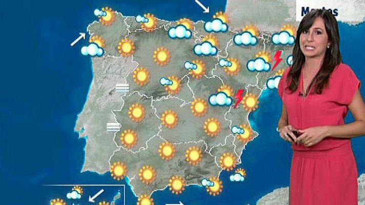El tiempo - Precipitaciones débiles dispersas en el extremo norte peninsular
