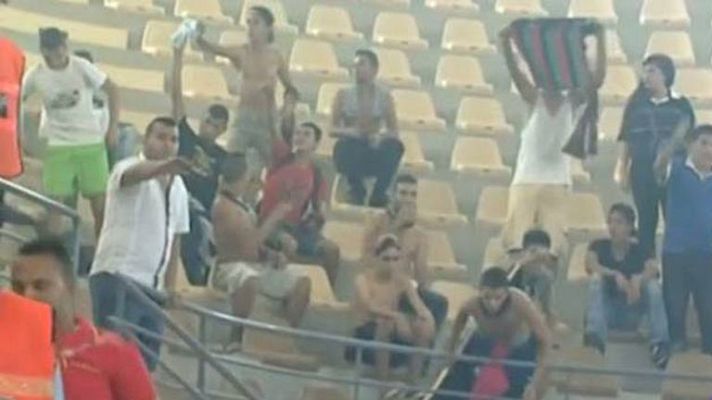 Telediario 1 - Incidentes en una final de voleibol en Marruecos