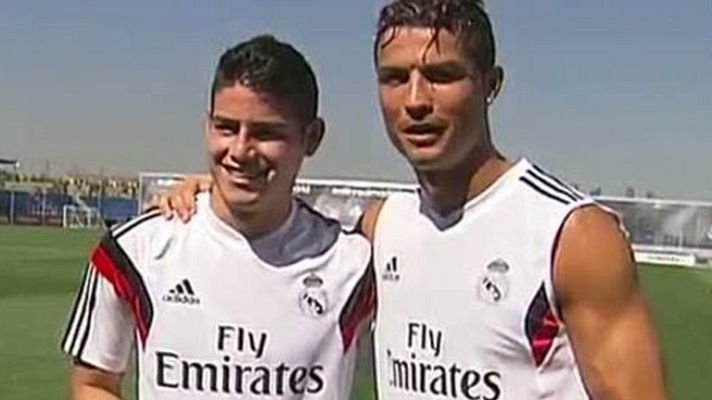 Telediario 1 - James y Cristiano se ponen a punto