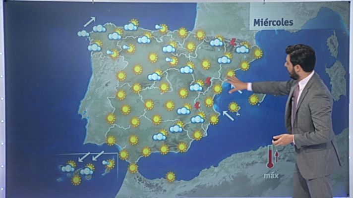 El tiempo - Chubascos y tormentas fuertes en el Pirineo oriental