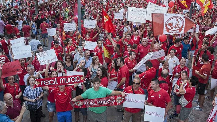 Telediario 1 - La LFP ratifica el descenso del Real Murcia