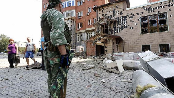 Telediario 1 - Los combates en Ucrania llegan al centro de Donetsk